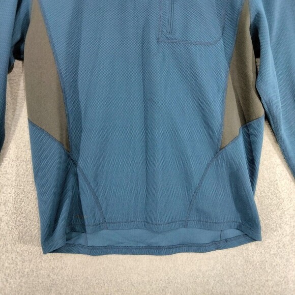 Nike FitDry Pullover Shirt Mens Sz M Blue ACG 1/4 Zip Long Sleeve Hiking Outdoor - Picture 3 of 12